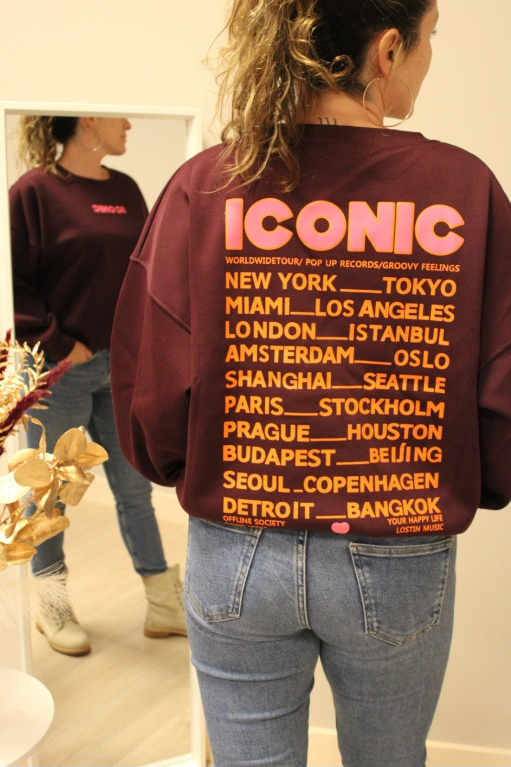 💖 Bordeaux ICONIC sweater – zachte velvet binnenkant 💖