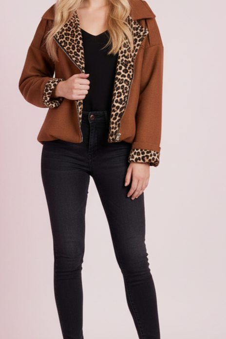 Reversible Leopard Jacket – Camel Edition 🐆🤎